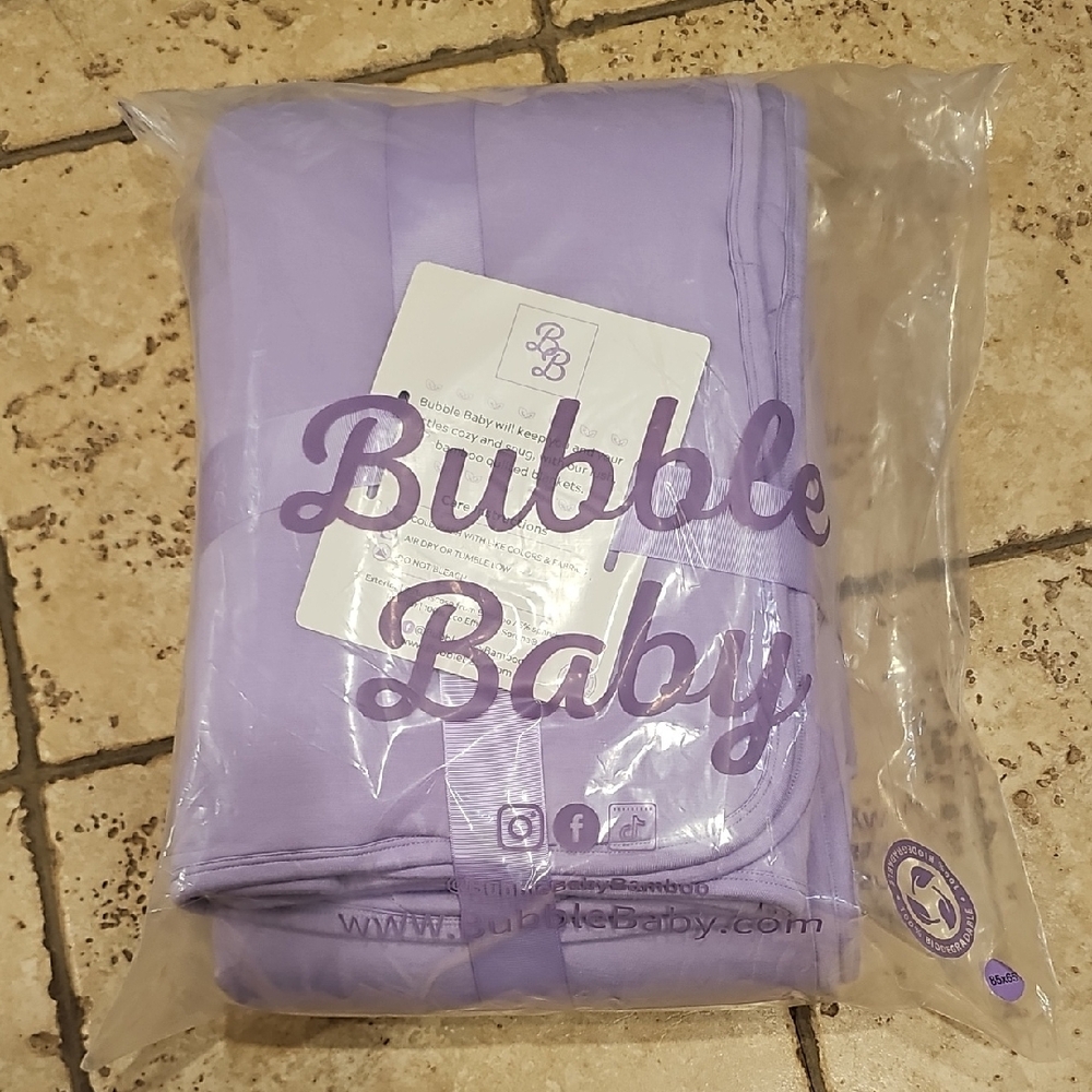 Bubble Baby Lavender Lilac Purple Bamboo Blanket Quilt New In Bag